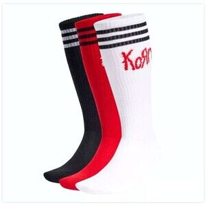 NWT Adidas KORN Crew Sock Set Of 3 Pairs 30th Anniversary, size SMALL